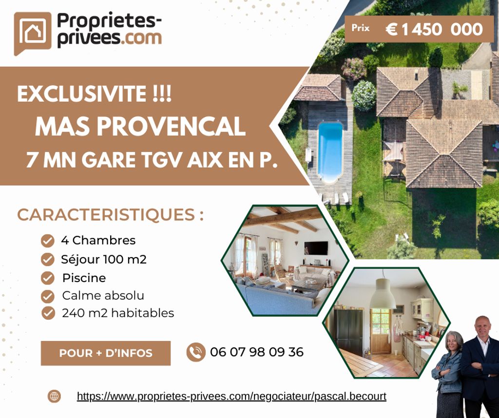 Achat maison à vendre 4 chambres 240 m² - Cabriès