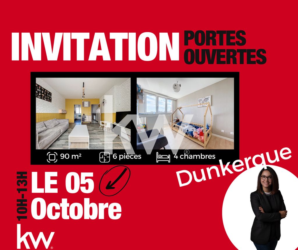 Achat maison à vendre 3 chambres 90 m² - Dunkerque