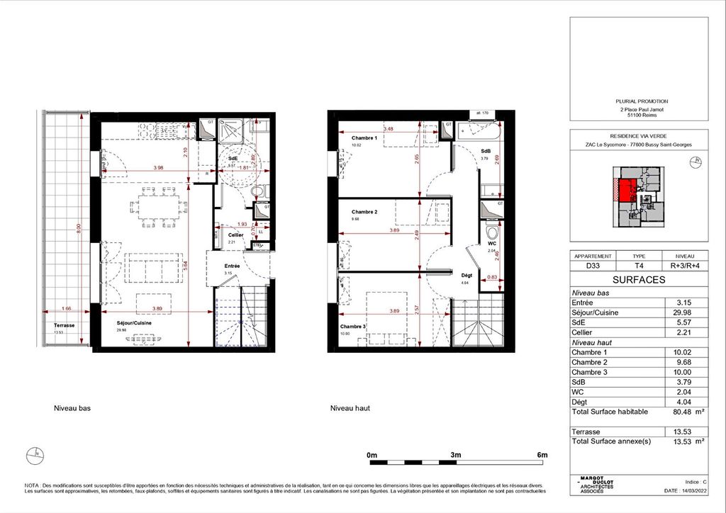 Achat appartement 4 pièce(s) Bussy-Saint-Georges