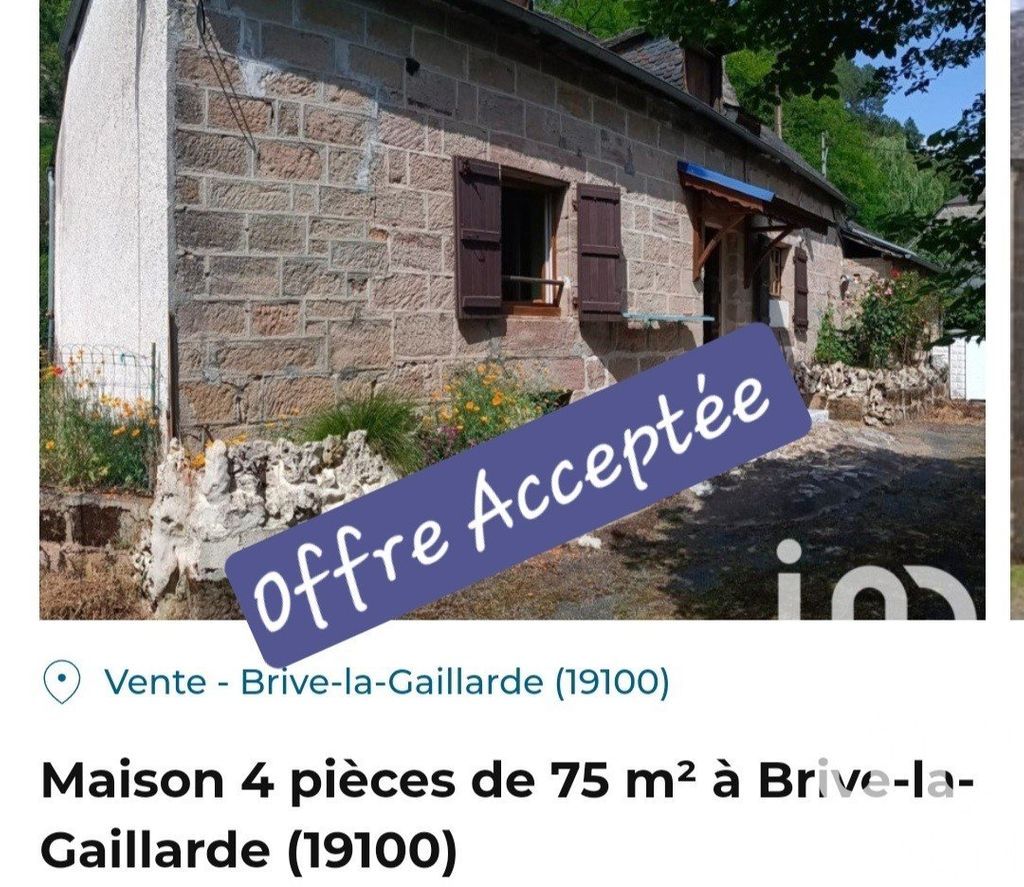 Achat maison à vendre 2 chambres 75 m² - Brive-la-Gaillarde