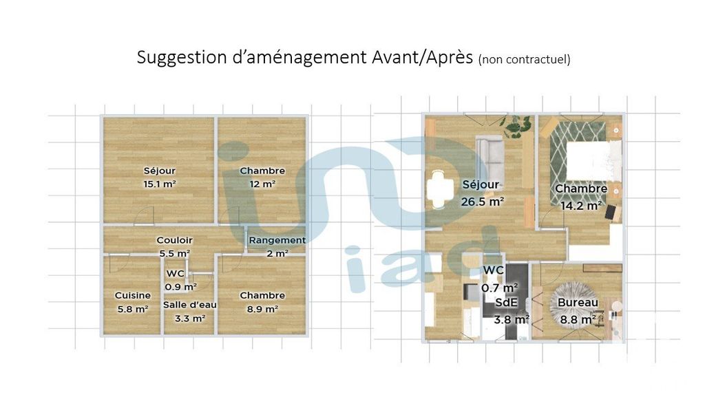 Achat appartement à vendre 3 pièces 55 m² - Corbas