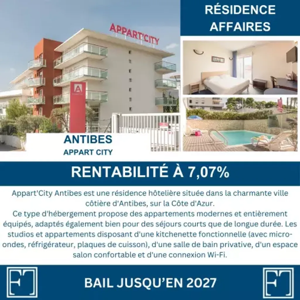 Achat studio à vendre 23 m² - Antibes