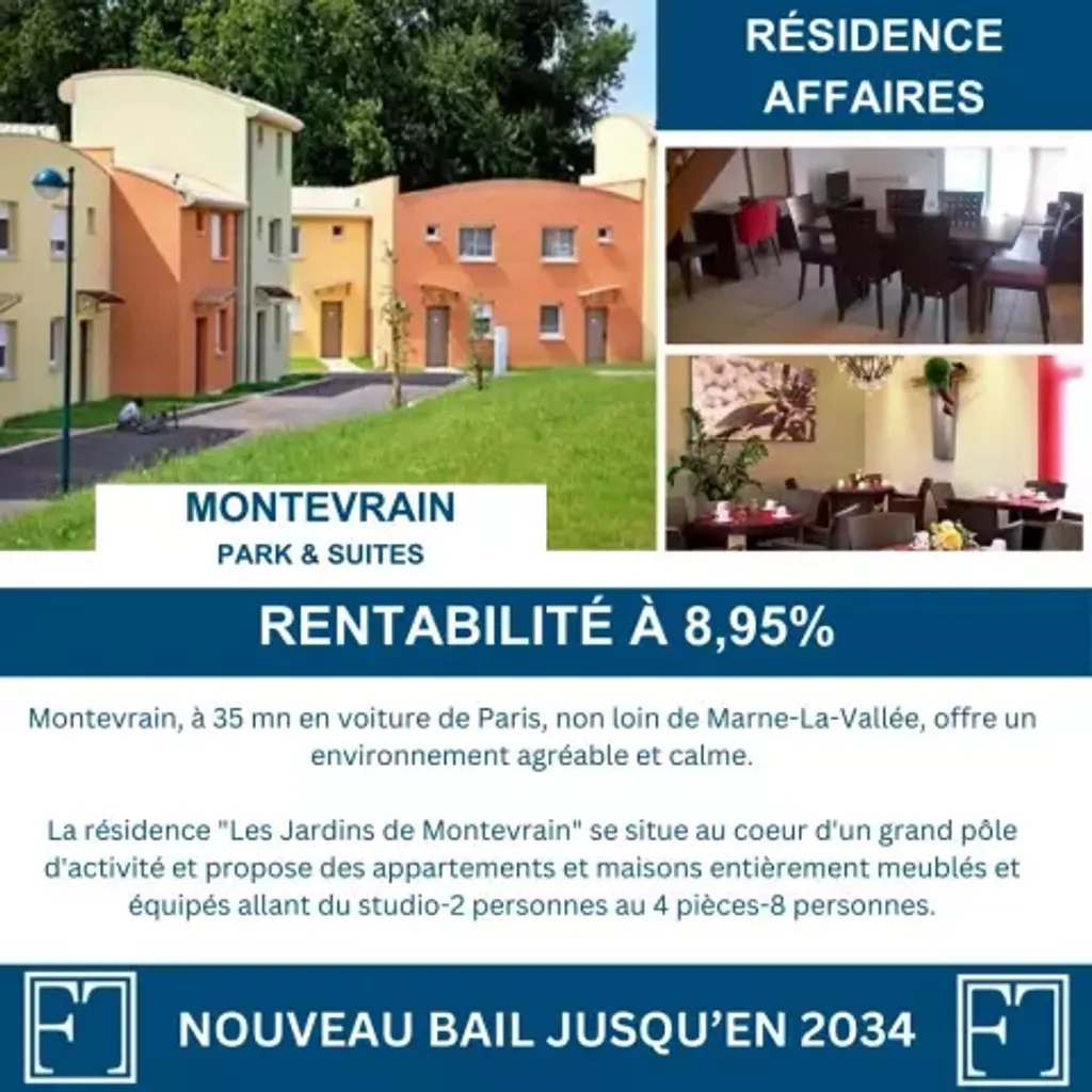 Achat maison à vendre 2 chambres 65 m² - Montévrain