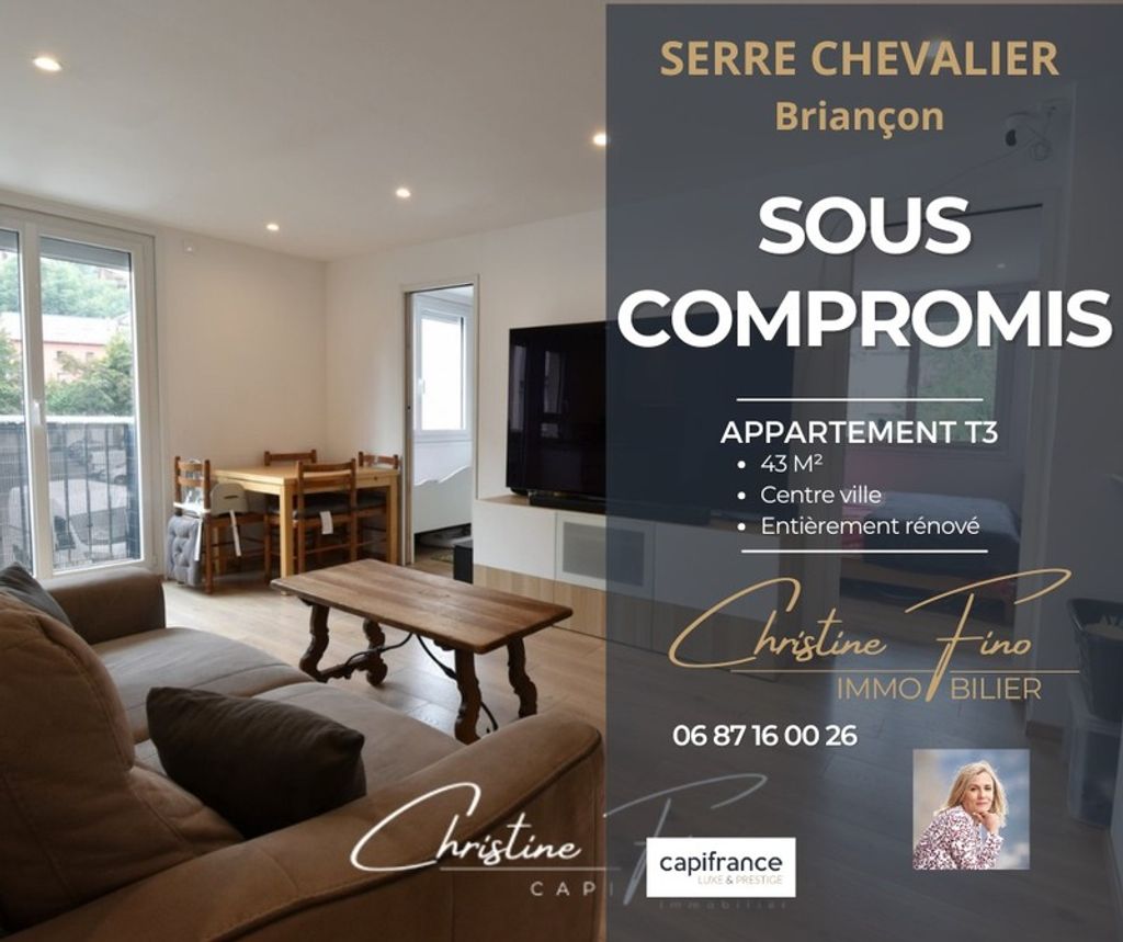 Achat appartement à vendre 3 pièces 43 m² - Briançon