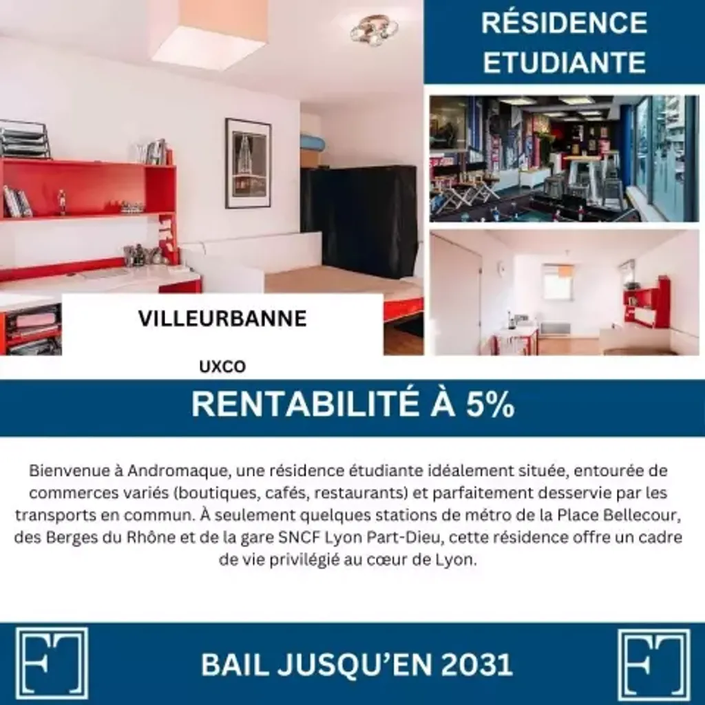 Achat studio à vendre 19 m² - Villeurbanne