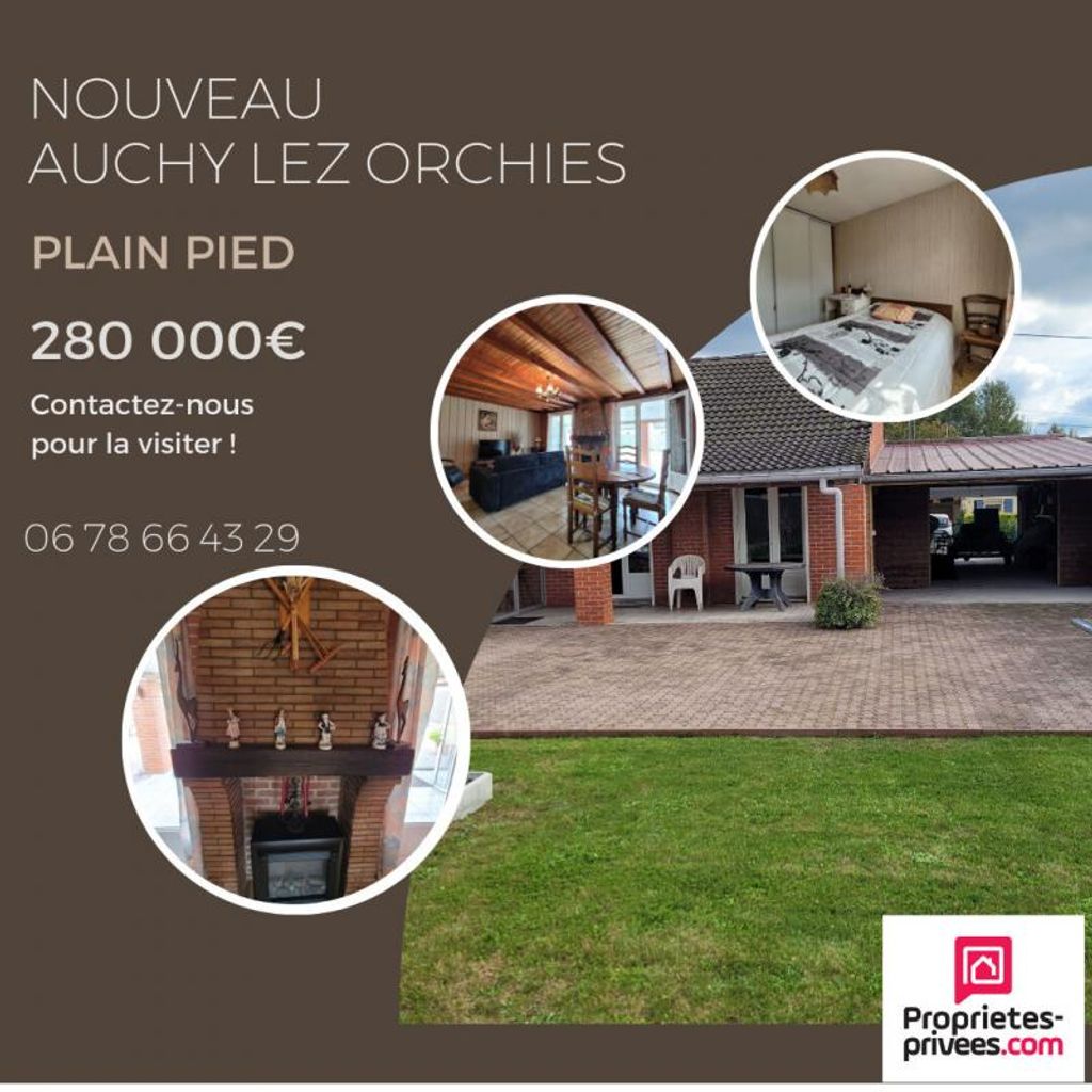 Achat maison à vendre 3 chambres 113 m² - Auchy-lez-Orchies