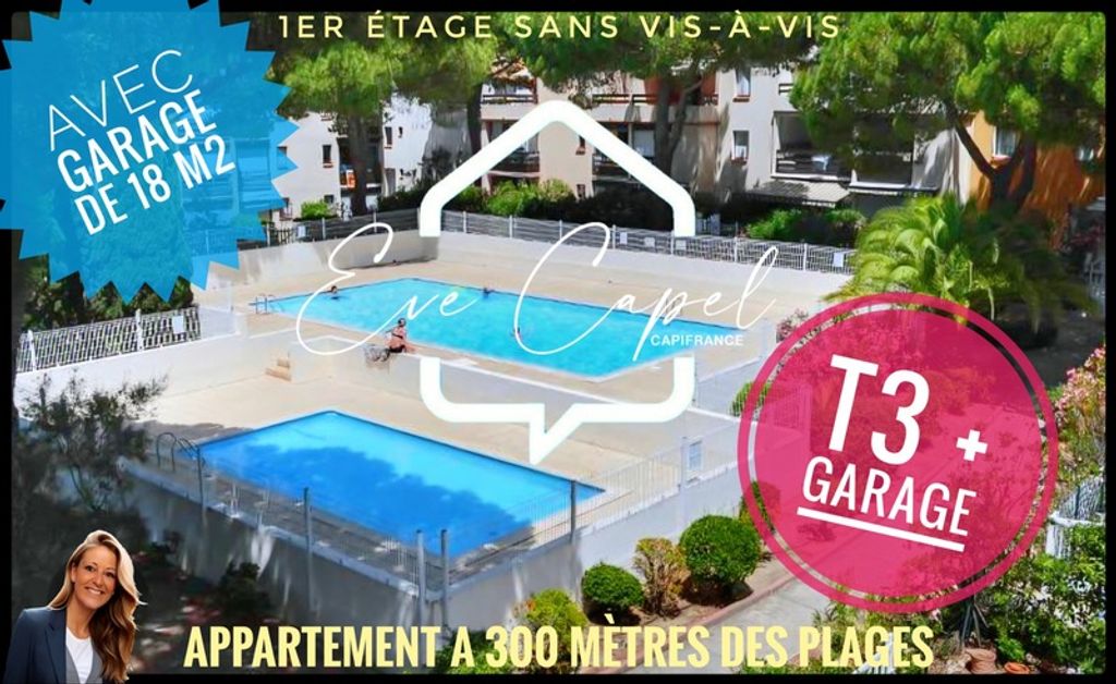 Achat appartement à vendre 3 pièces 47 m² - Agde