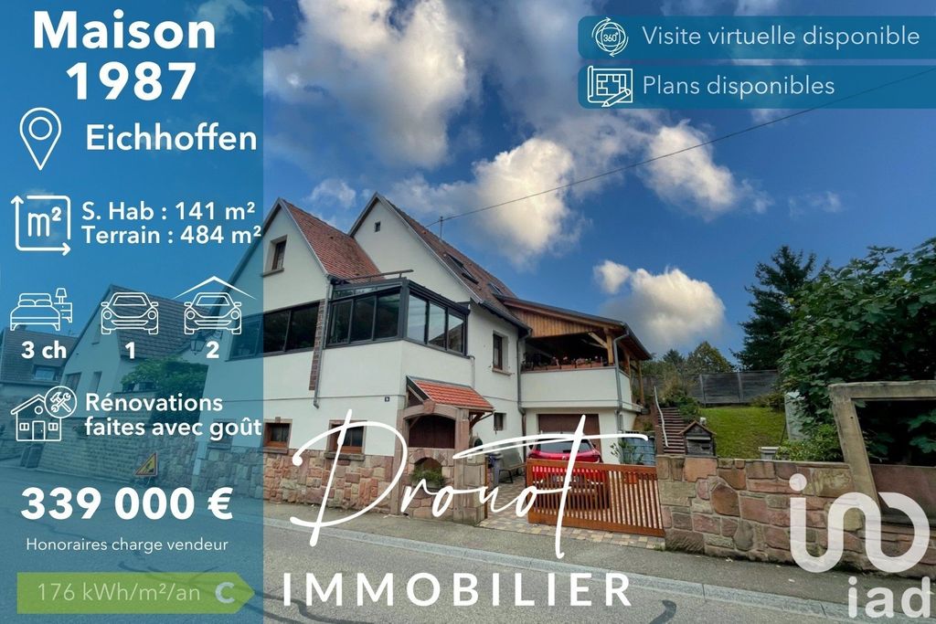 Achat maison à vendre 3 chambres 141 m² - Eichhoffen