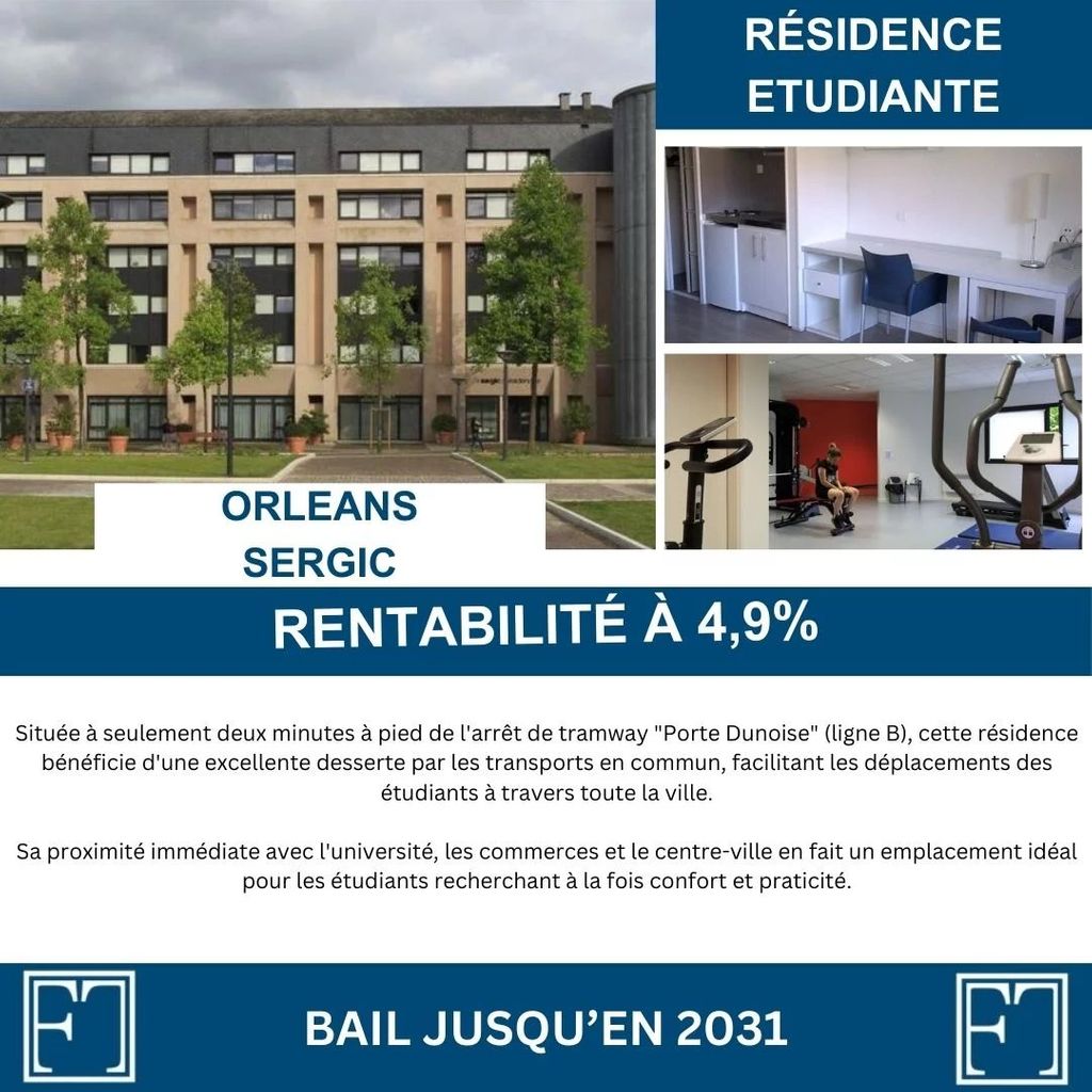 Achat studio à vendre 20 m² - Orléans