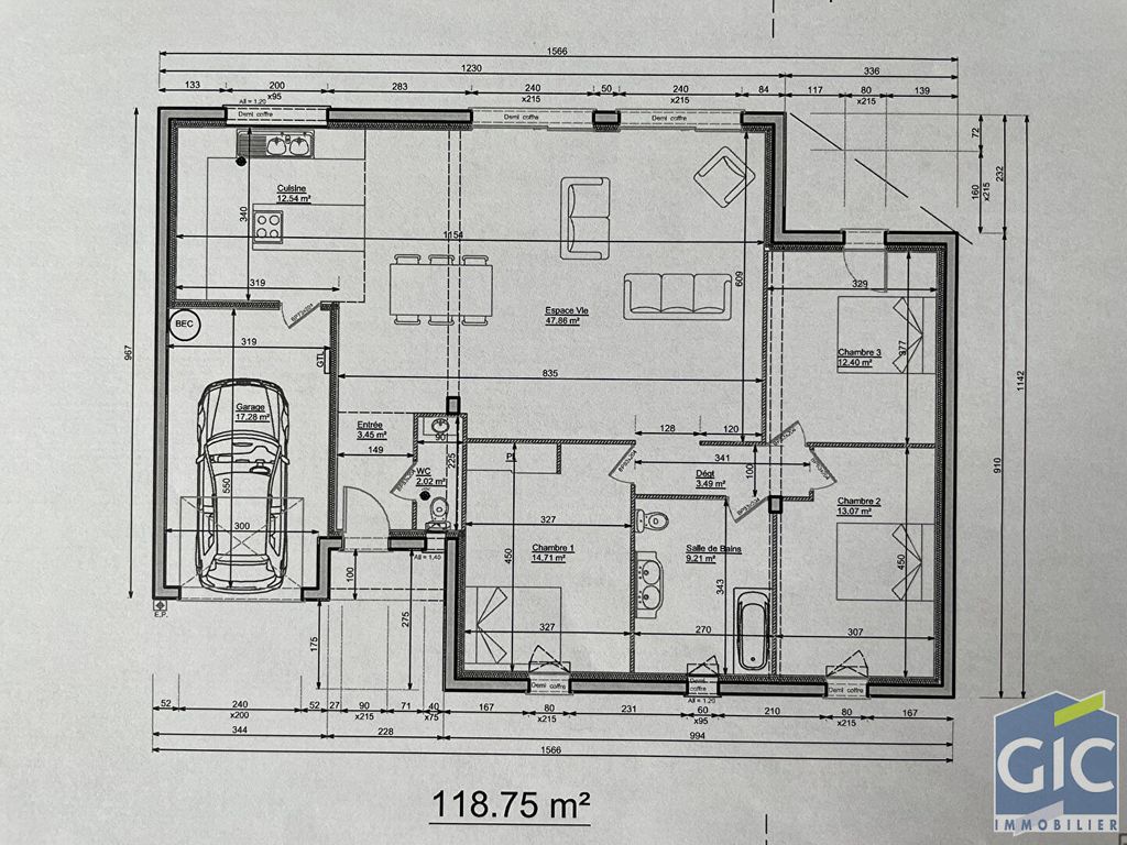 Achat maison à vendre 3 chambres 118 m² - Bénouville