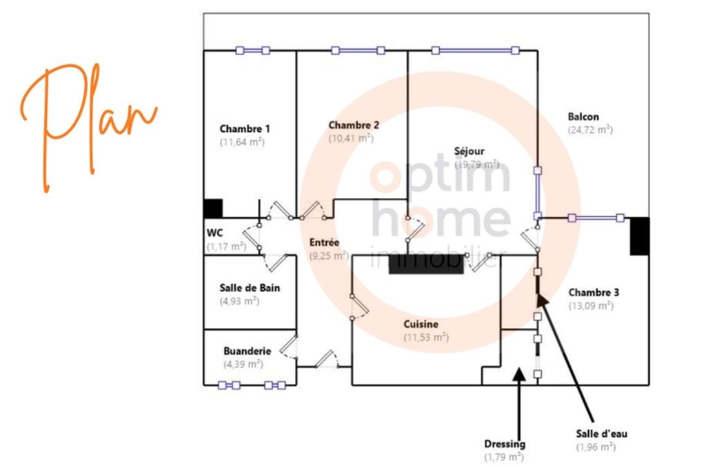 Achat appartement à vendre 4 pièces 90 m² - Eaubonne