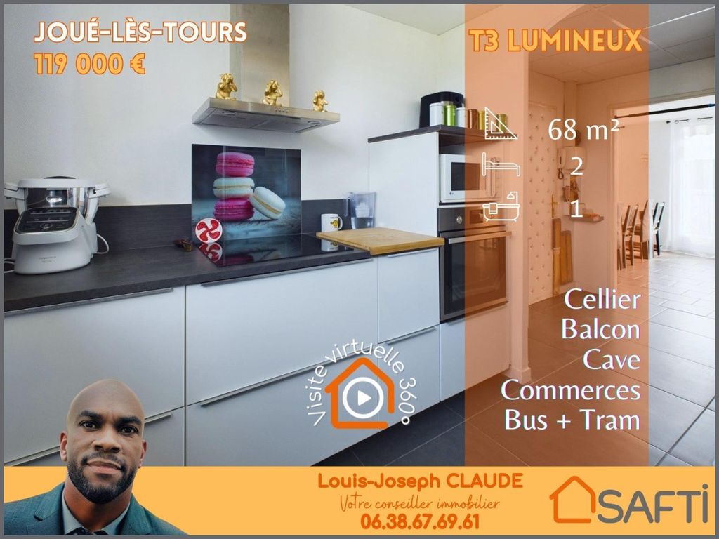 Achat appartement à vendre 3 pièces 68 m² - Joué-lès-Tours