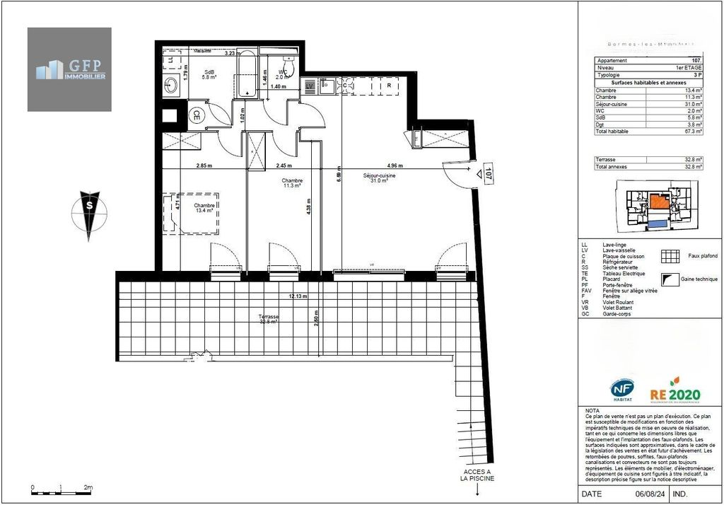 Achat appartement à vendre 3 pièces 67 m² - Bormes-les-Mimosas