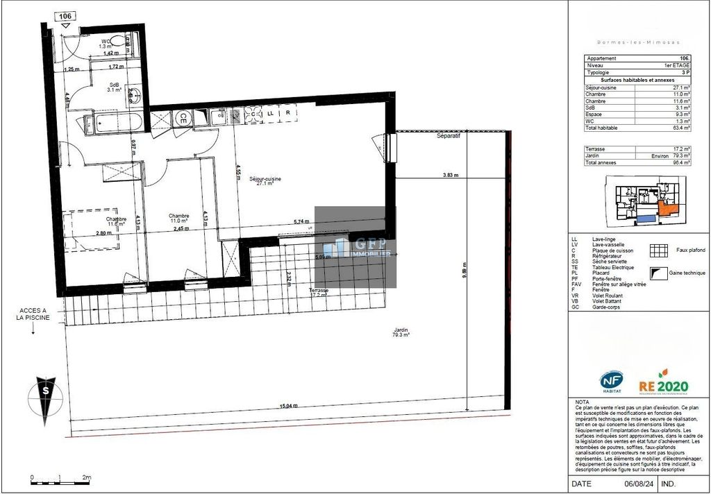 Achat appartement à vendre 3 pièces 63 m² - Bormes-les-Mimosas