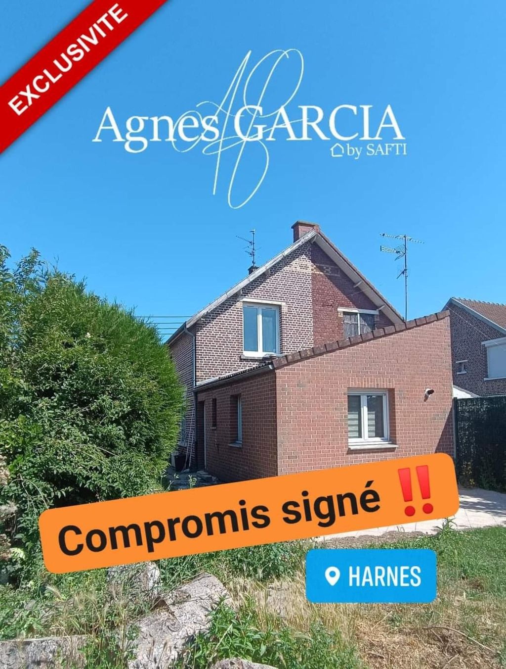 Achat maison à vendre 2 chambres 80 m² - Harnes