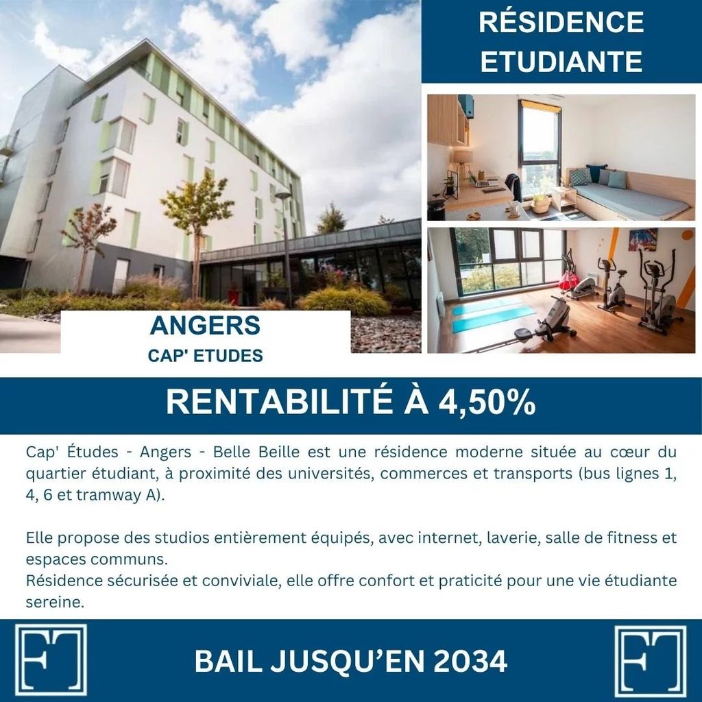 Achat appartement 1 pièce(s) Angers