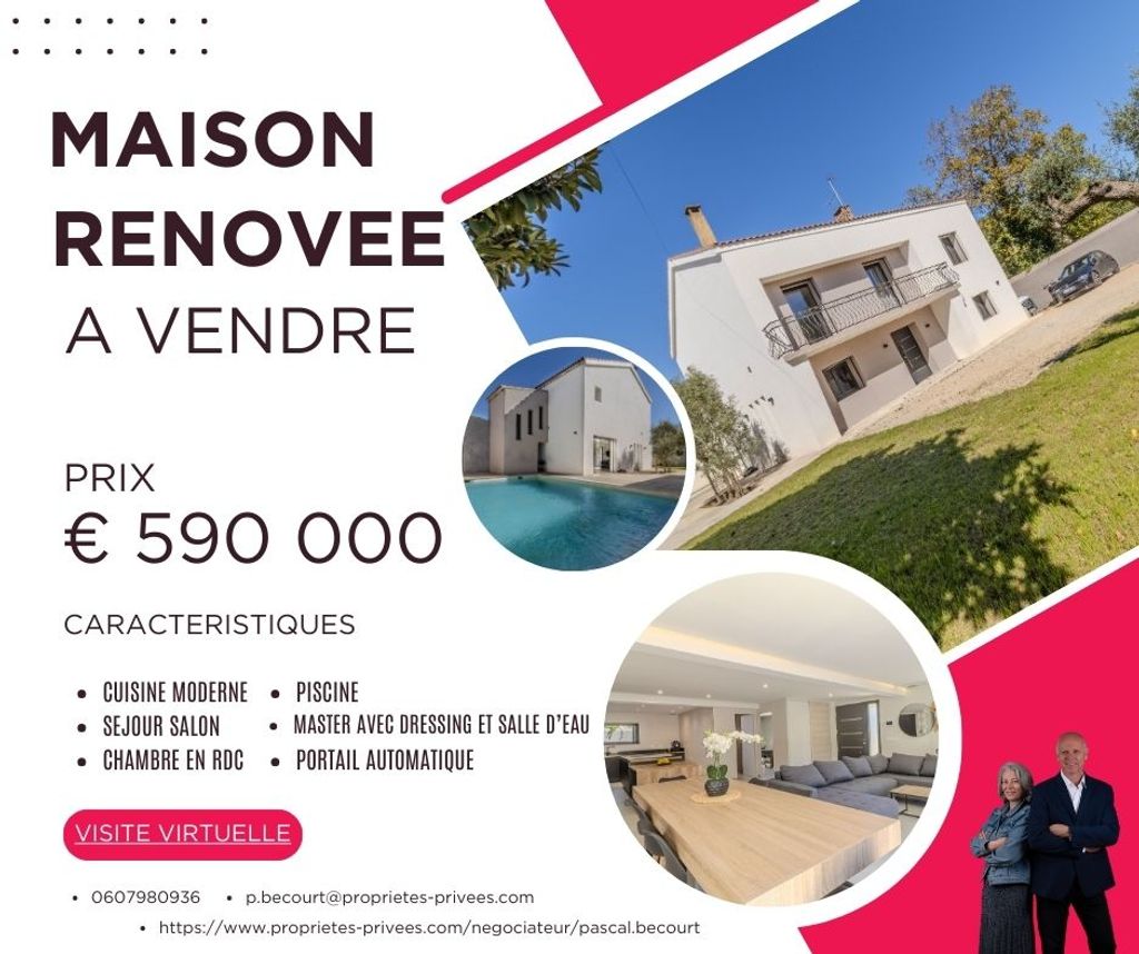 Achat maison à vendre 5 chambres 170 m² - Vedène