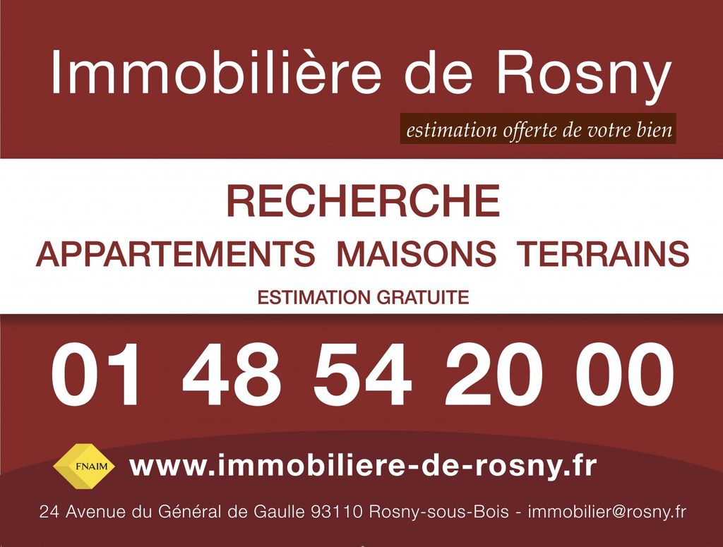 Achat maison à vendre 3 chambres 100 m² - Rosny-sous-Bois