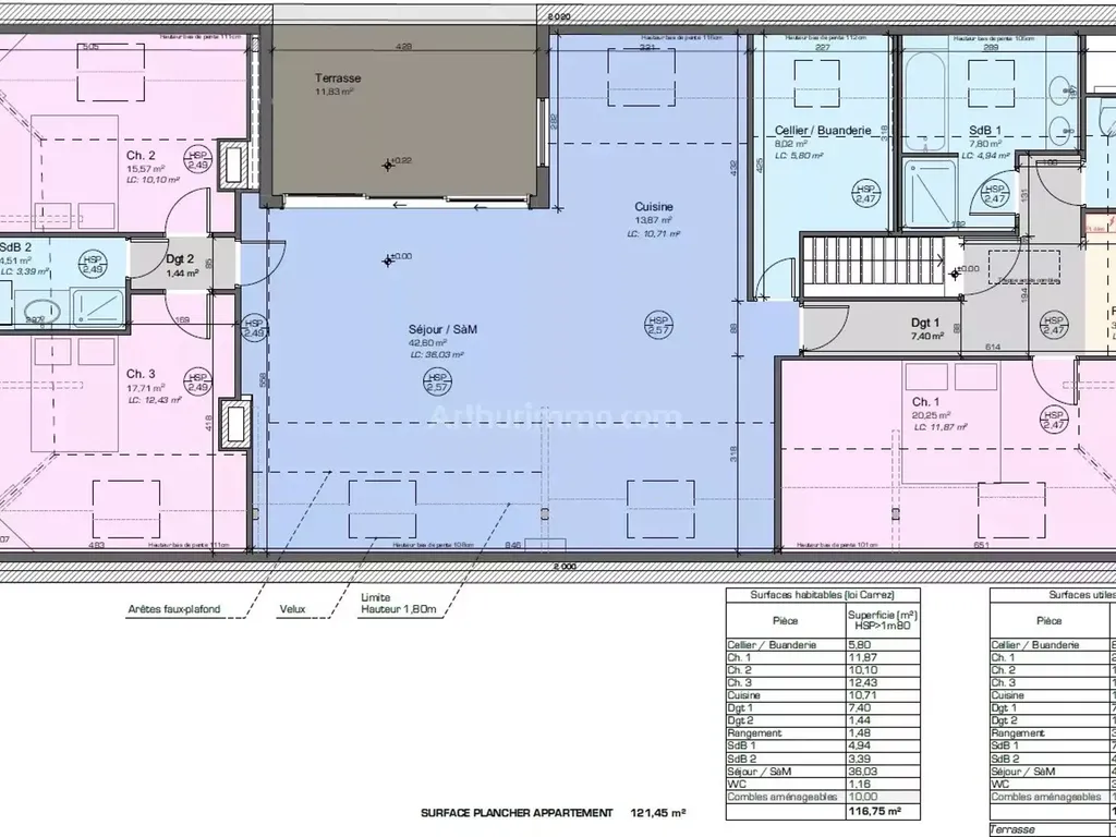 Achat appartement à vendre 4 pièces 119 m² - Wattrelos