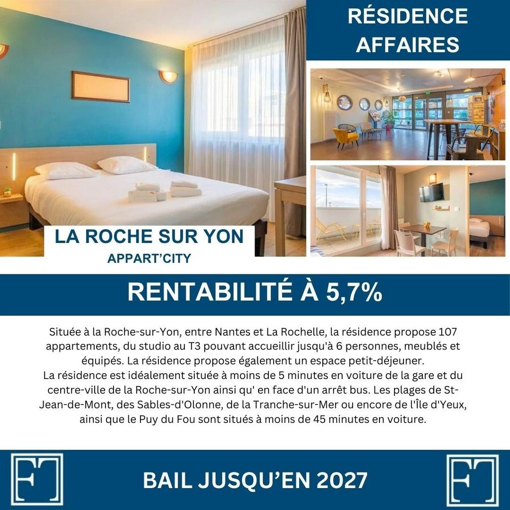 Achat studio à vendre 20 m² - La Roche-sur-Yon