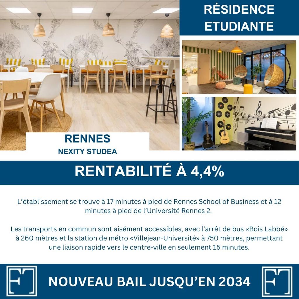 Achat studio à vendre 19 m² - Rennes