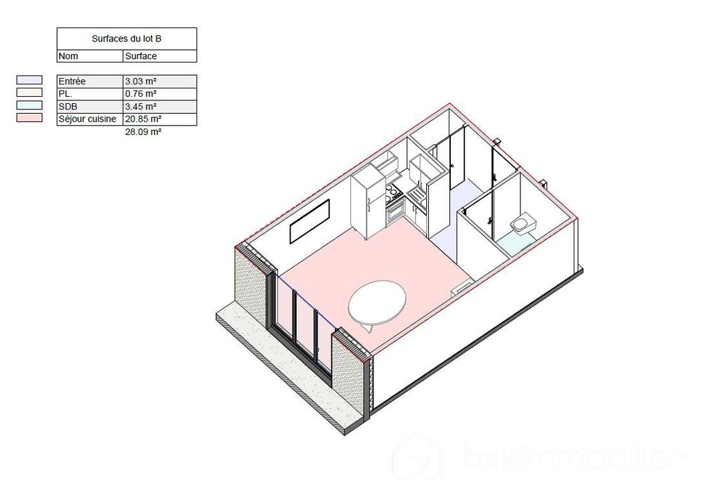 Achat studio à vendre 28 m² - Montévrain