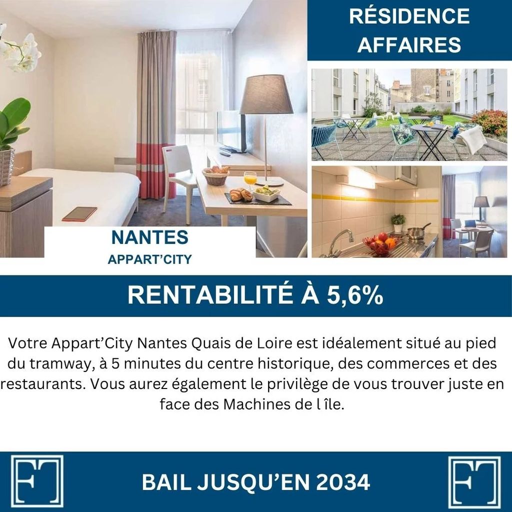 Achat studio à vendre 18 m² - Nantes