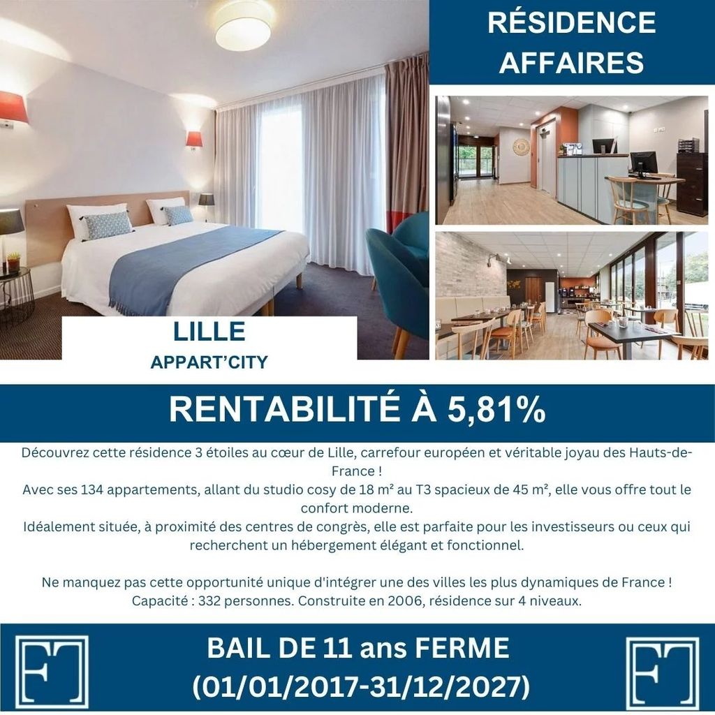 Achat studio à vendre 19 m² - Lille