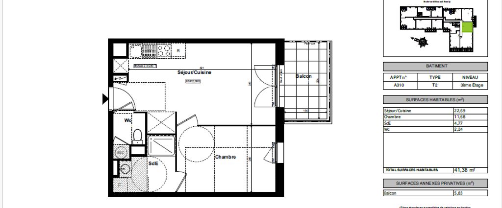 Achat appartement à vendre 2 pièces 41 m² - La Roche-sur-Yon