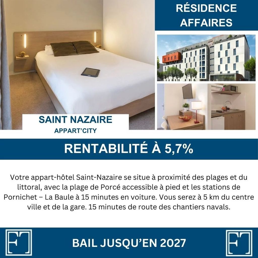 Achat studio à vendre 22 m² - Saint-Nazaire