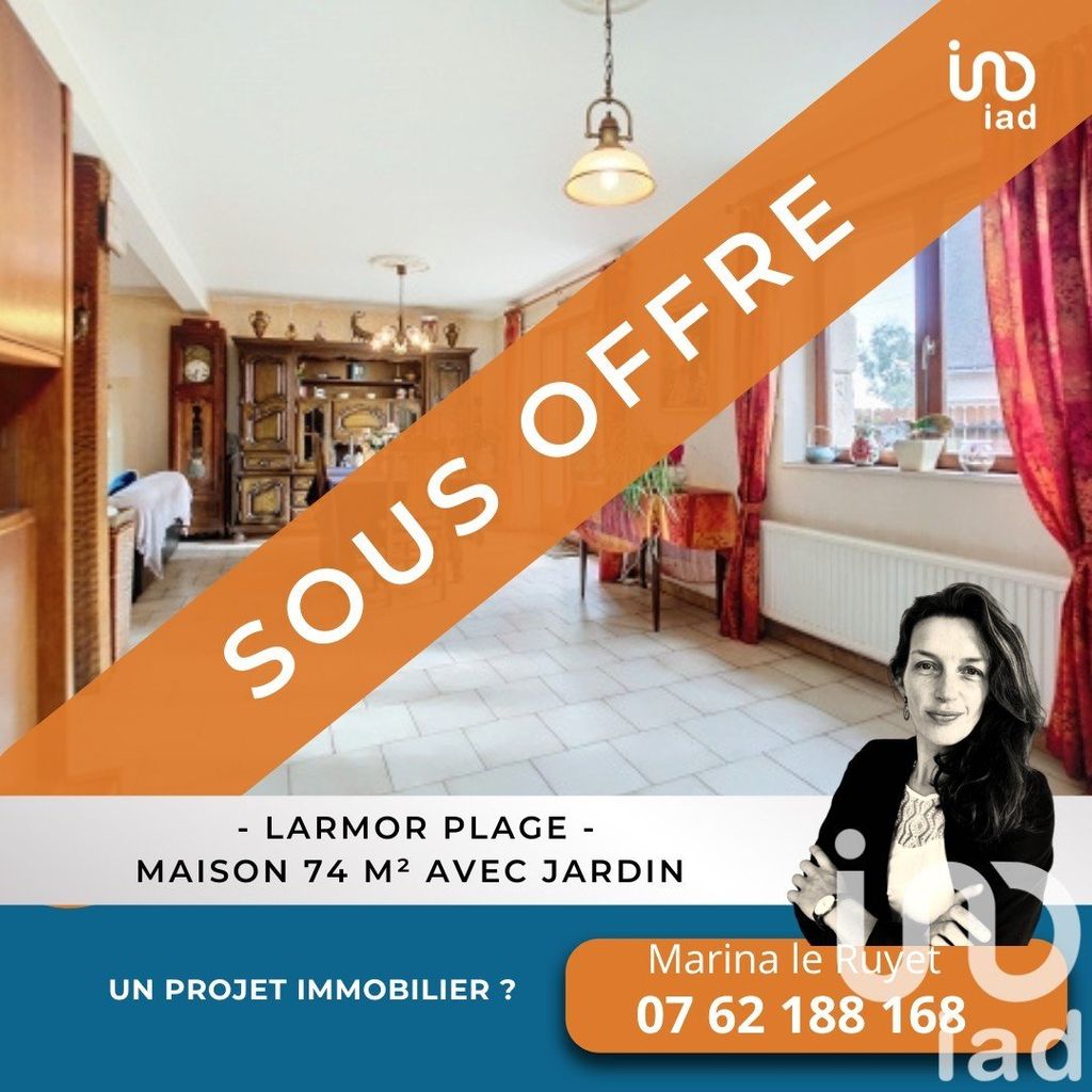 Achat maison à vendre 2 chambres 74 m² - Larmor-Plage