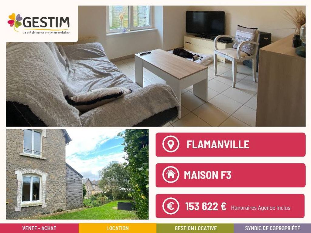 Achat maison à vendre 2 chambres 58 m² - Flamanville