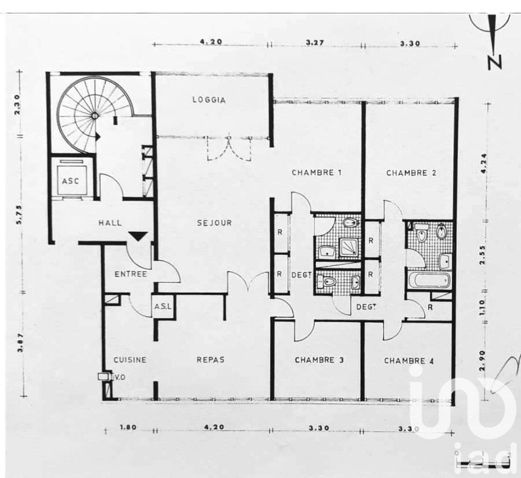 Achat appartement à vendre 6 pièces 120 m² - Vaux-le-Pénil