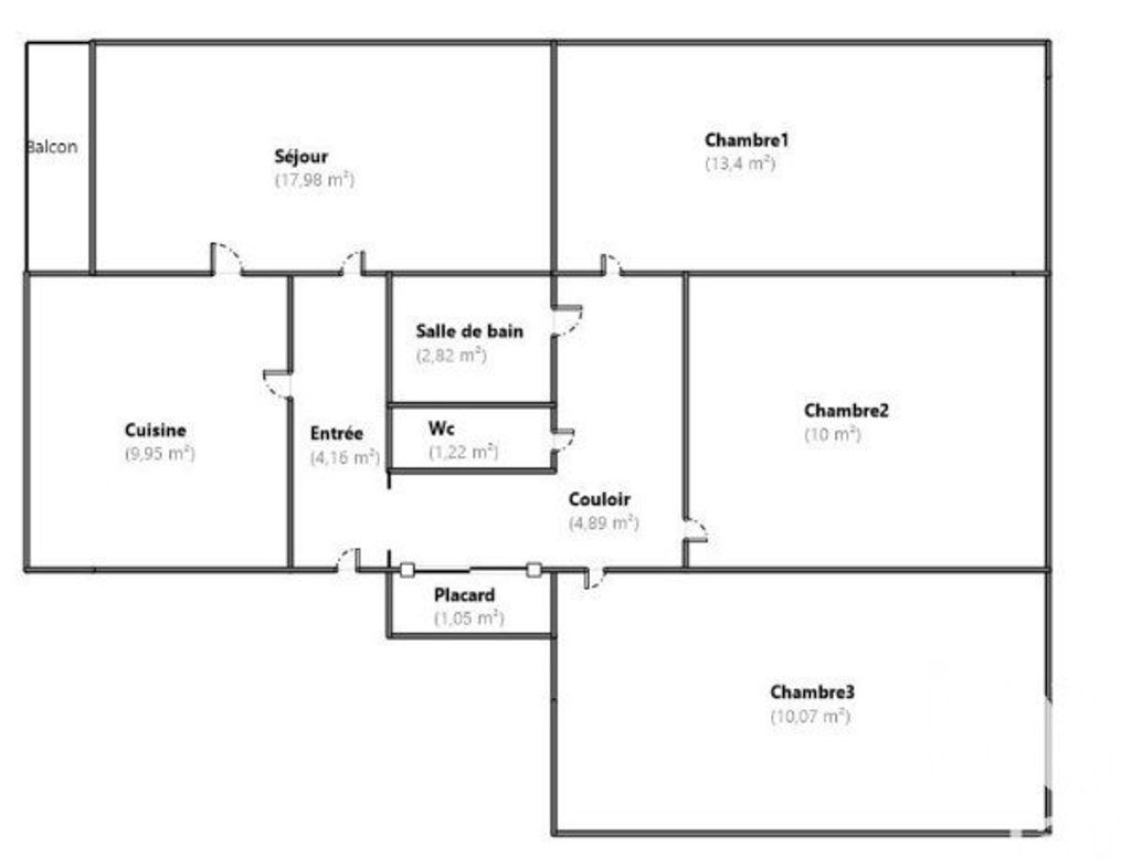 Achat appartement à vendre 5 pièces 76 m² - Rennes