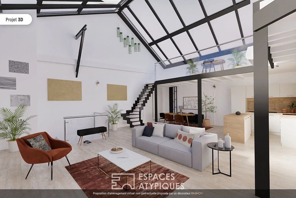 Achat loft à vendre 3 pièces 128 m² - Lyon 2ème arrondissement