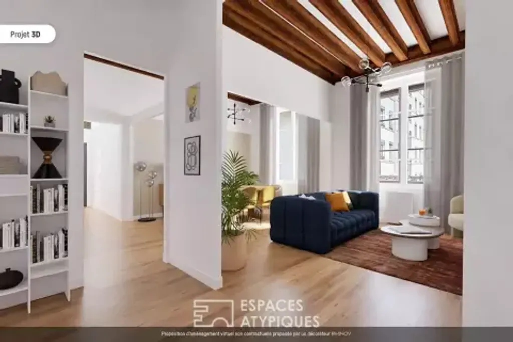 Achat appartement à vendre 3 pièces 56 m² - Lyon 2ème arrondissement