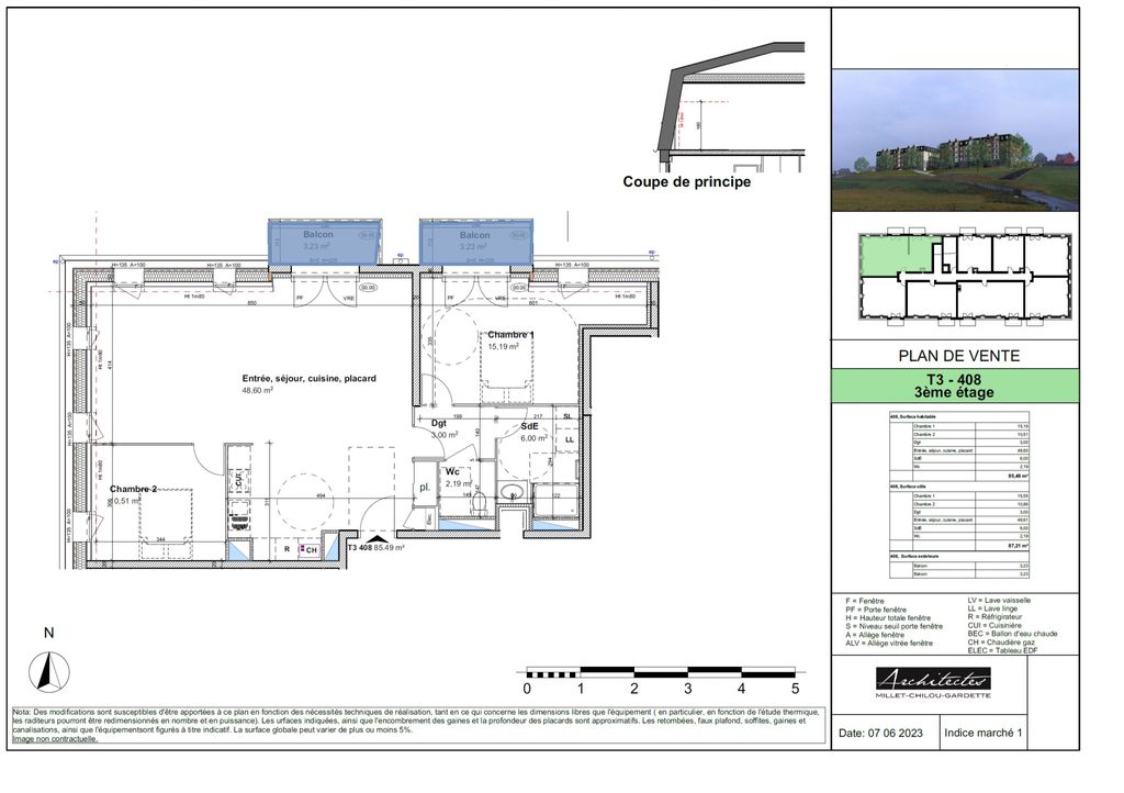 Achat appartement 4 pièce(s) Pont-l'Évêque