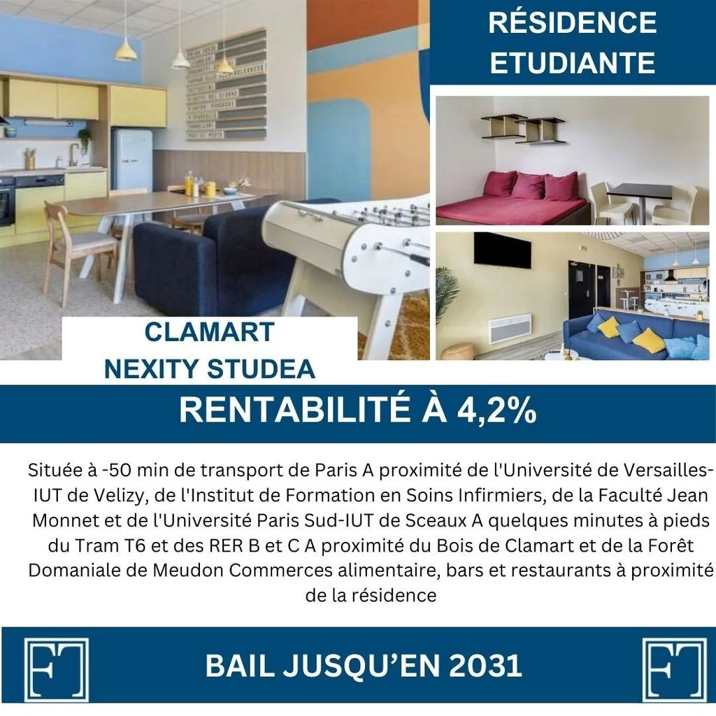 Achat studio à vendre 18 m² - Clamart