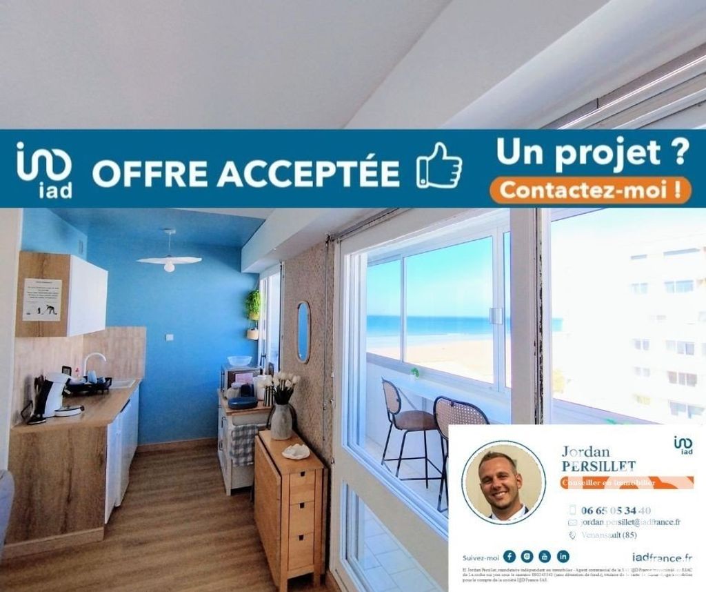 Achat studio à vendre 22 m² - Saint-Hilaire-de-Riez