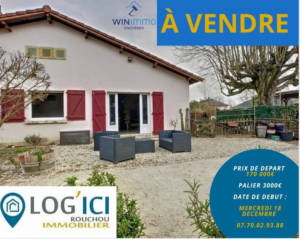 Achat maison à vendre 3 chambres 76 m² - Lescar