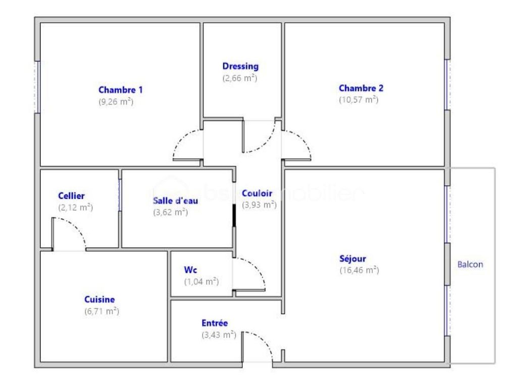 Achat appartement à vendre 3 pièces 60 m² - Joué-lès-Tours