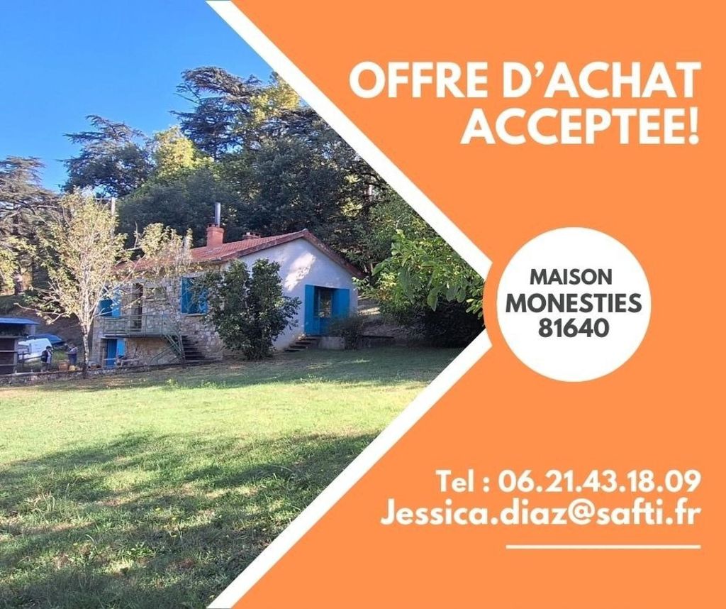 Achat maison à vendre 3 chambres 70 m² - Monestiés