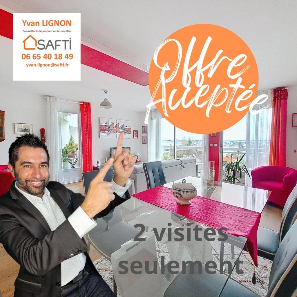 Achat appartement à vendre 2 pièces 66 m² - Saint-Nazaire