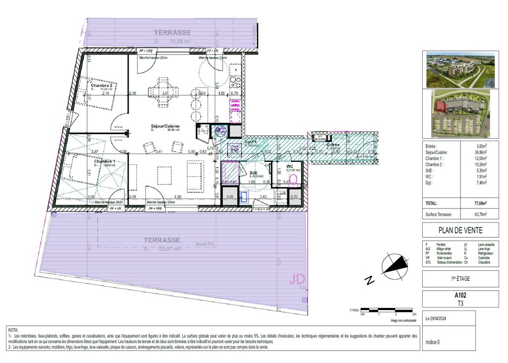 Achat appartement à vendre 3 pièces 77 m² - Blainville-sur-Orne