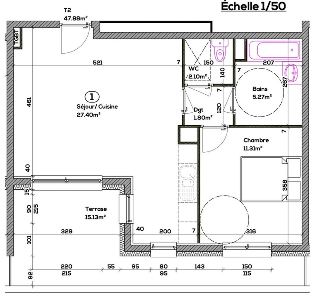 Achat appartement à vendre 2 pièces 48 m² - Seyssel