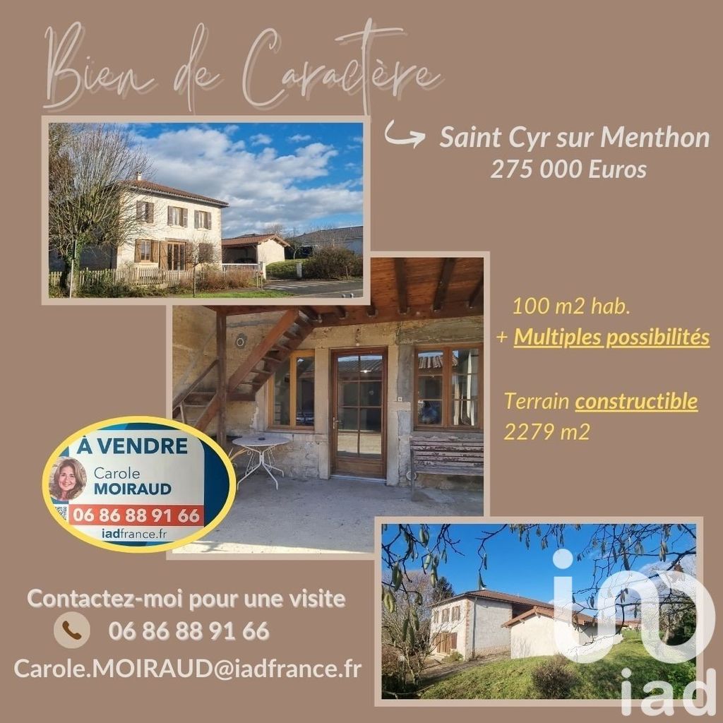 Achat maison à vendre 2 chambres 180 m² - Saint-Cyr-sur-Menthon