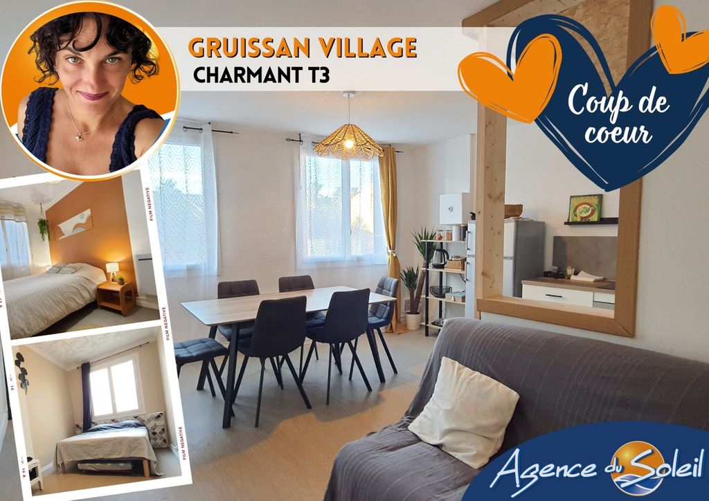 Achat appartement à vendre 3 pièces 50 m² - Gruissan