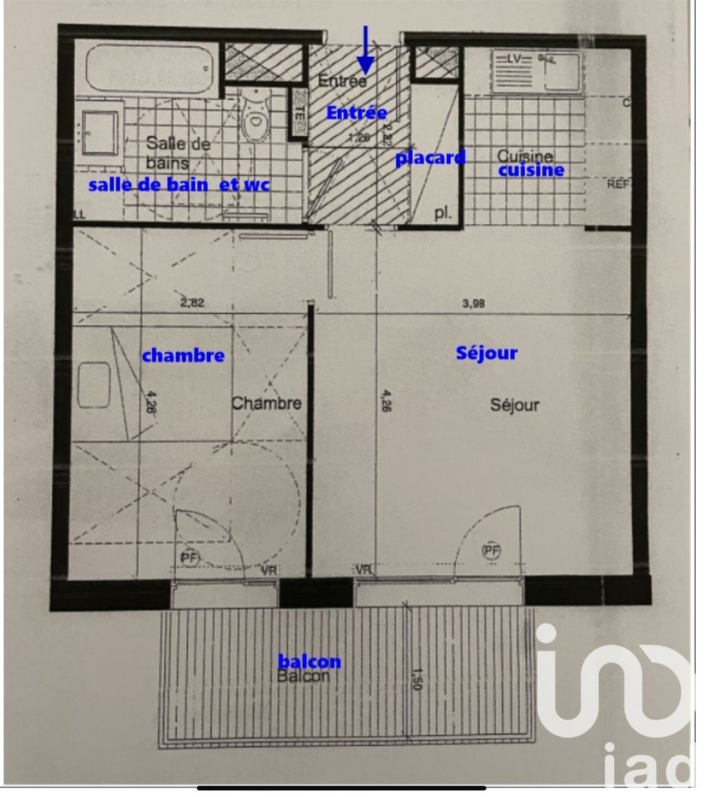 Achat appartement à vendre 2 pièces 43 m² - Versailles