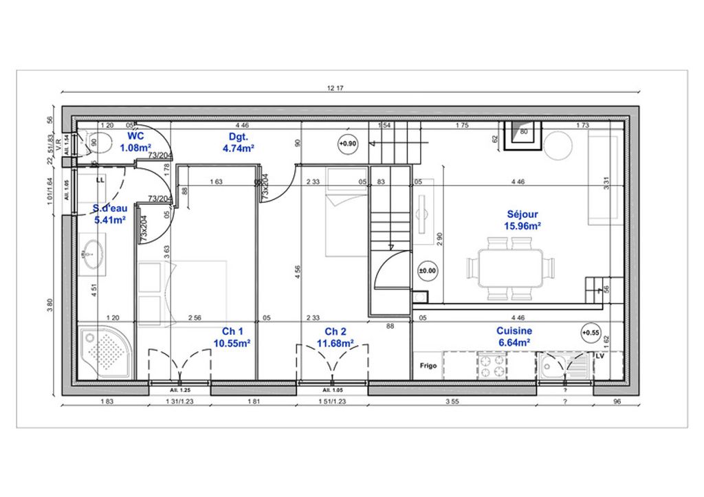 Achat appartement à vendre 3 pièces 56 m² - Monsempron-Libos