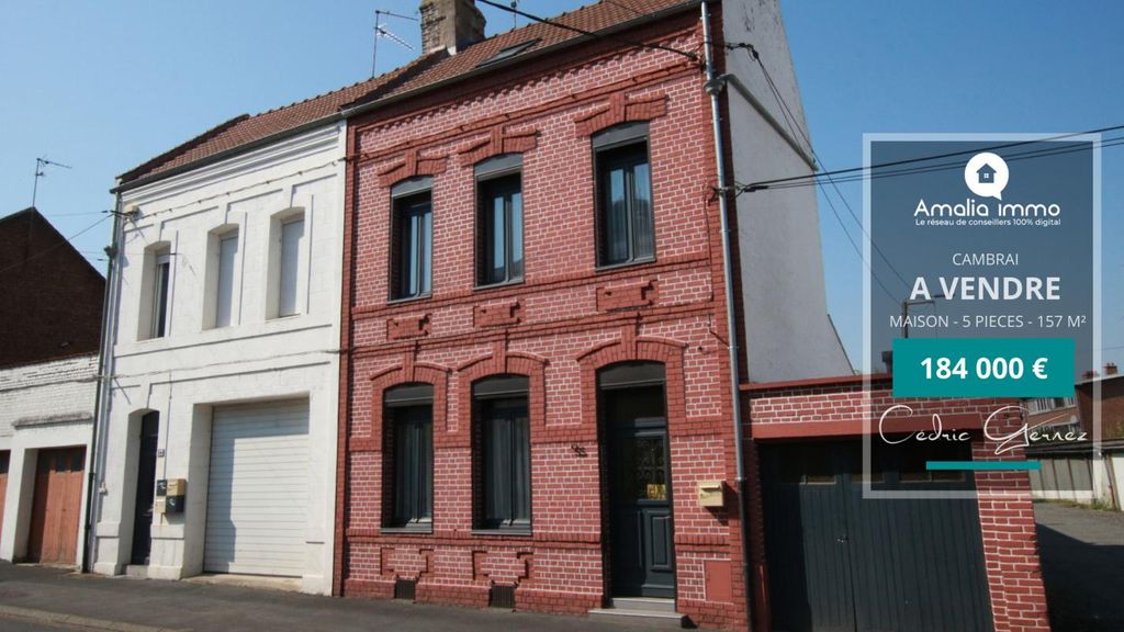 Achat maison à vendre 5 chambres 157 m² - Cambrai